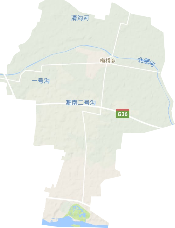 梅橋鎮(zhèn)地形圖