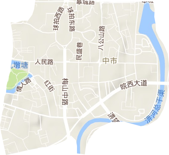 中市街道地形圖
