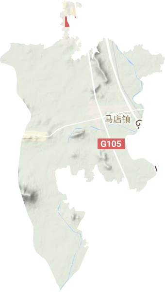 馬店鎮地形圖