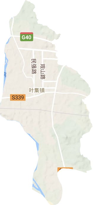 葉集區鎮區辦事處地形圖