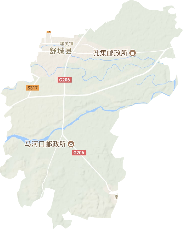 城關(guān)鎮(zhèn)地形圖