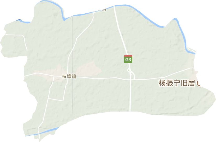 杭埠鎮地形圖