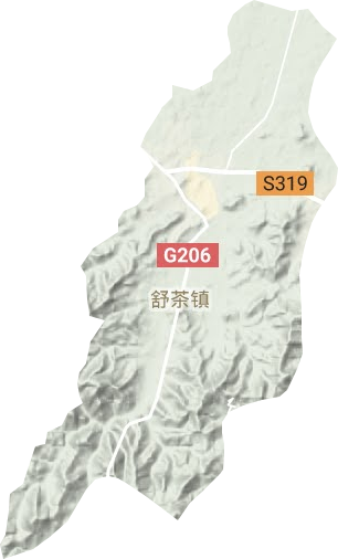 舒茶鎮地形圖