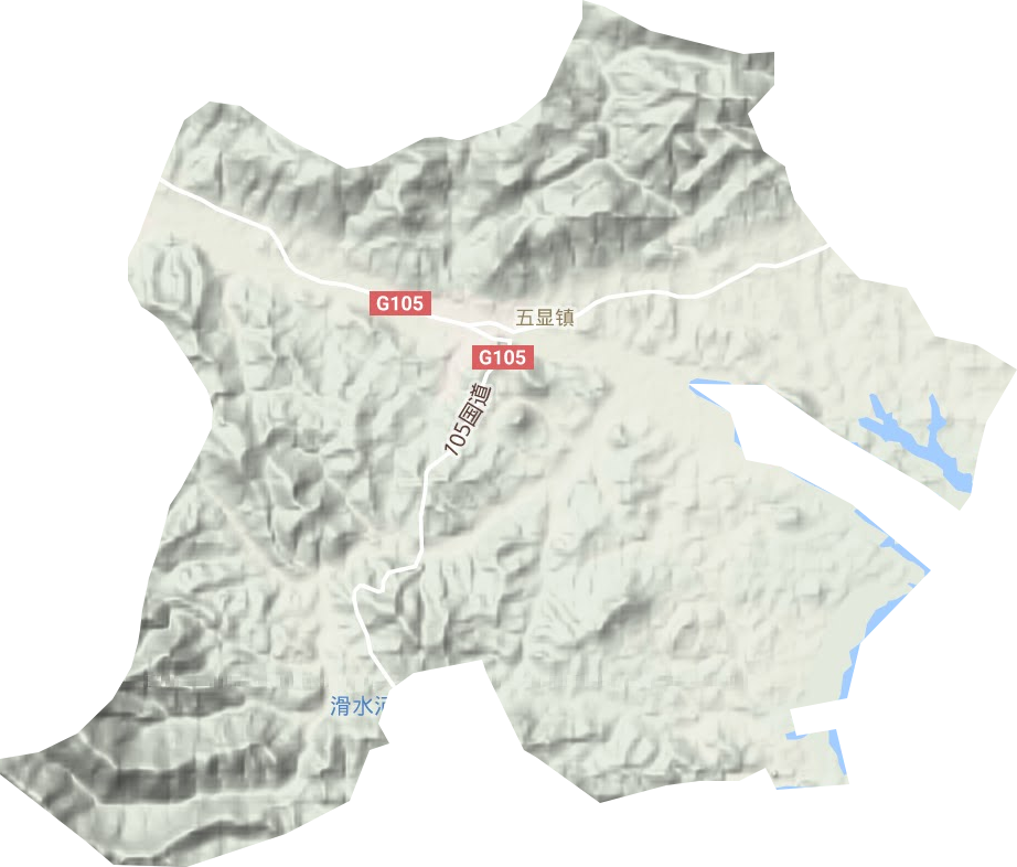 五顯鎮地形圖