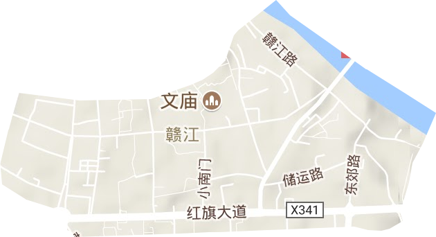 贛江街道地形圖