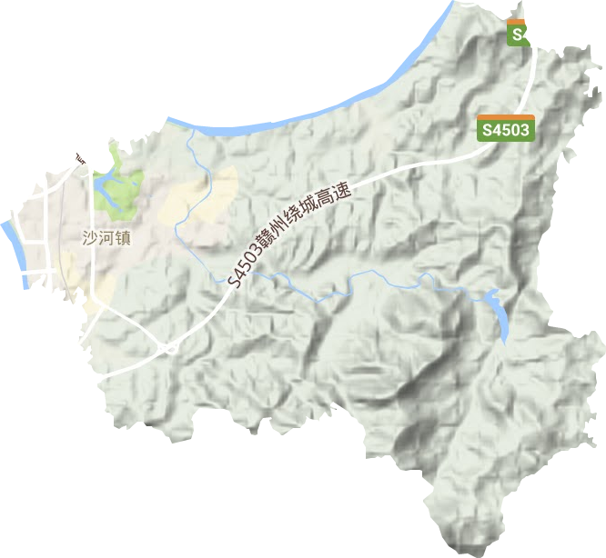 沙河鎮地形圖
