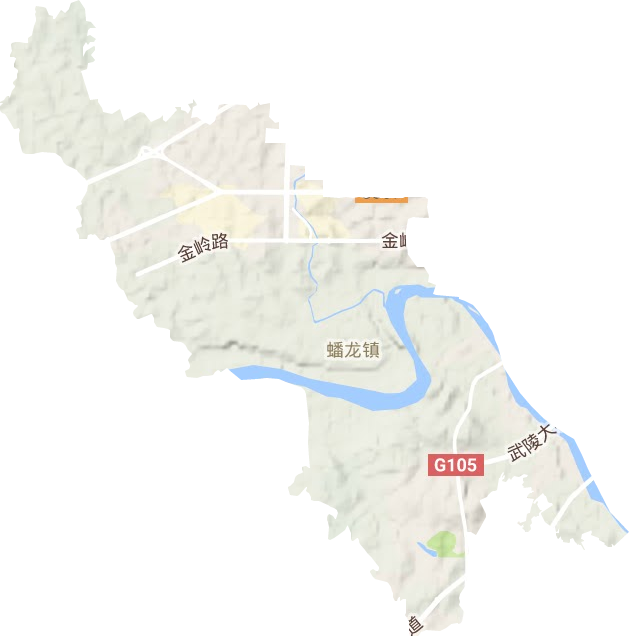 蟠龍鎮(zhèn)（贛州經(jīng)濟(jì)技術(shù)開發(fā)區(qū)）地形圖