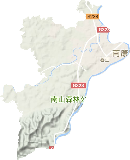 蓉江街道地形圖