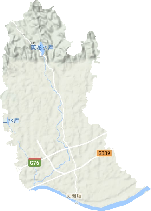 鳳崗鎮地形圖