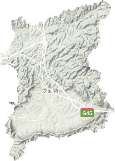龍回鎮地形圖