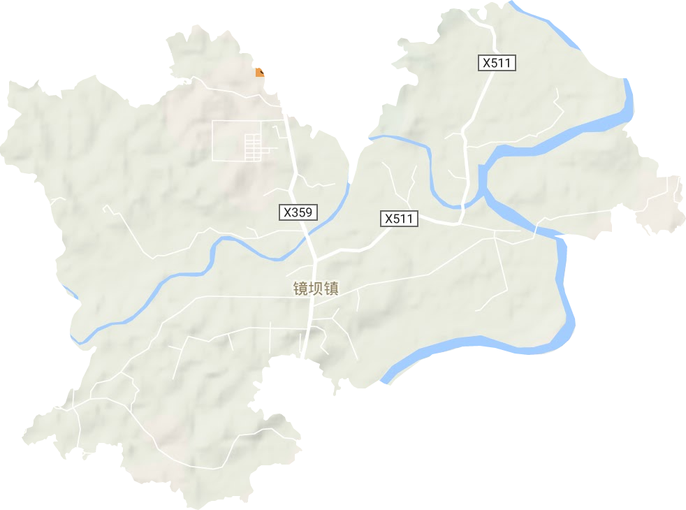 鏡壩鎮地形圖