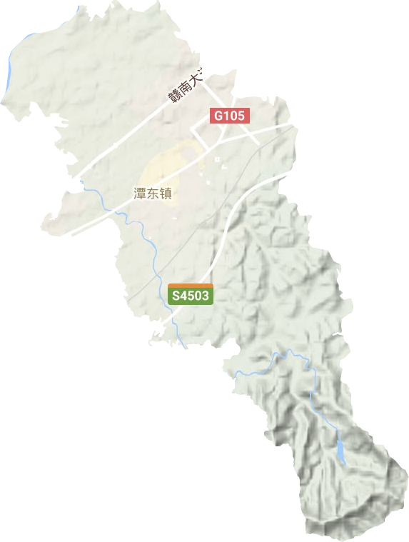 潭東鎮（贛州經濟技術開發區）地形圖