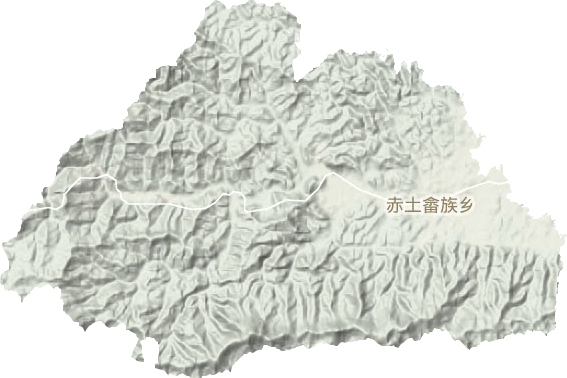 赤土畬族鄉地形圖