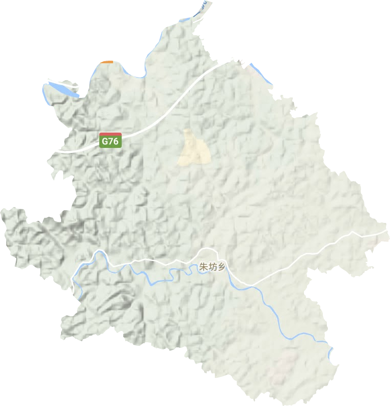 朱坊鄉地形圖