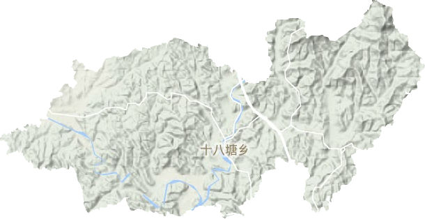十八塘鄉(xiāng)地形圖