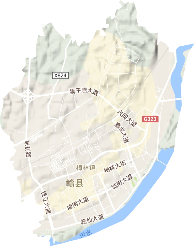 梅林鎮地形圖