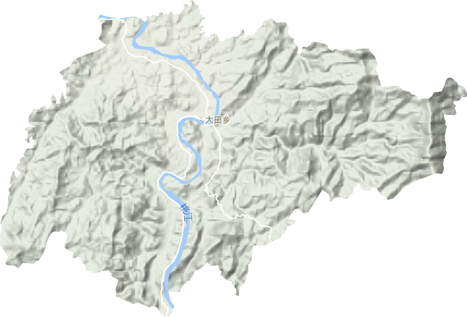 大田鄉(xiāng)地形圖