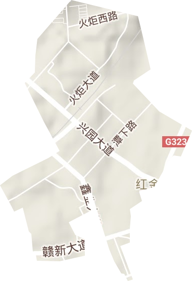 江西贛縣經(jīng)濟(jì)開(kāi)發(fā)區(qū)地形圖