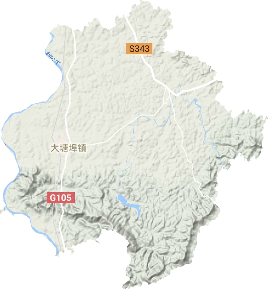 大塘埠鎮地形圖