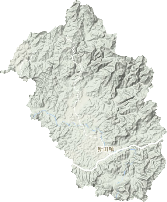 新田鎮(zhèn)地形圖