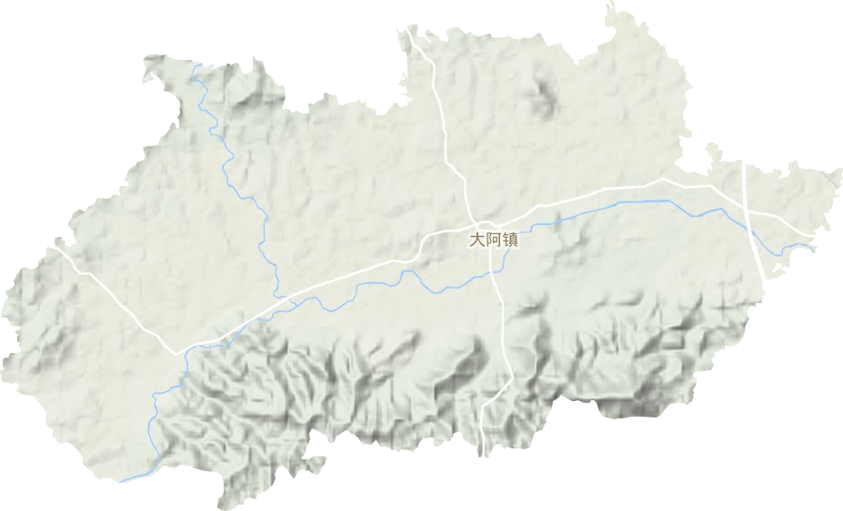 大阿鎮(zhèn)地形圖