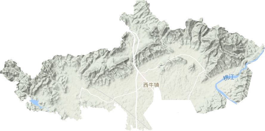 西牛鎮地形圖