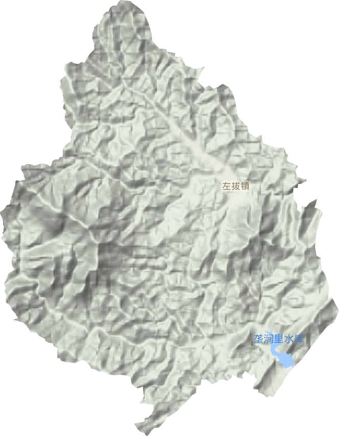 左拔鎮(zhèn)地形圖