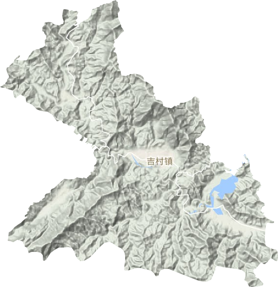 吉村鎮地形圖