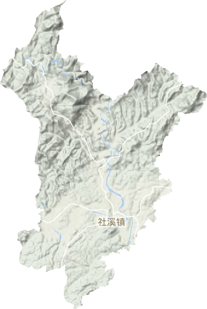 社溪鎮地形圖