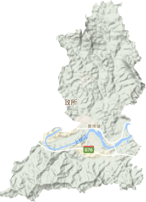 黃埠鎮地形圖