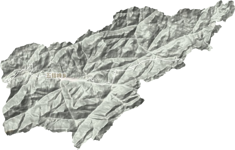 五指峰鄉(xiāng)地形圖