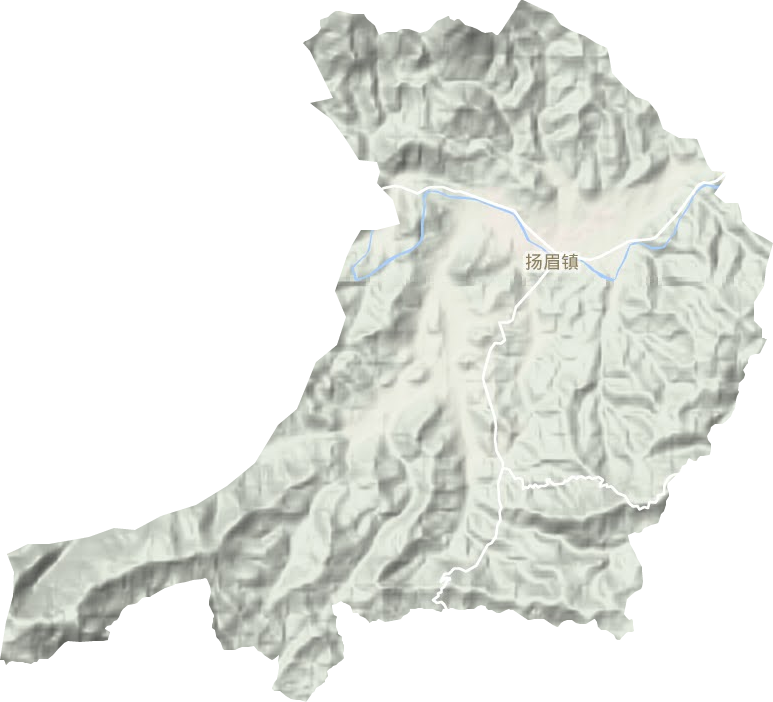 揚眉鎮地形圖