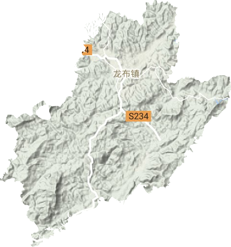 龍布鎮地形圖