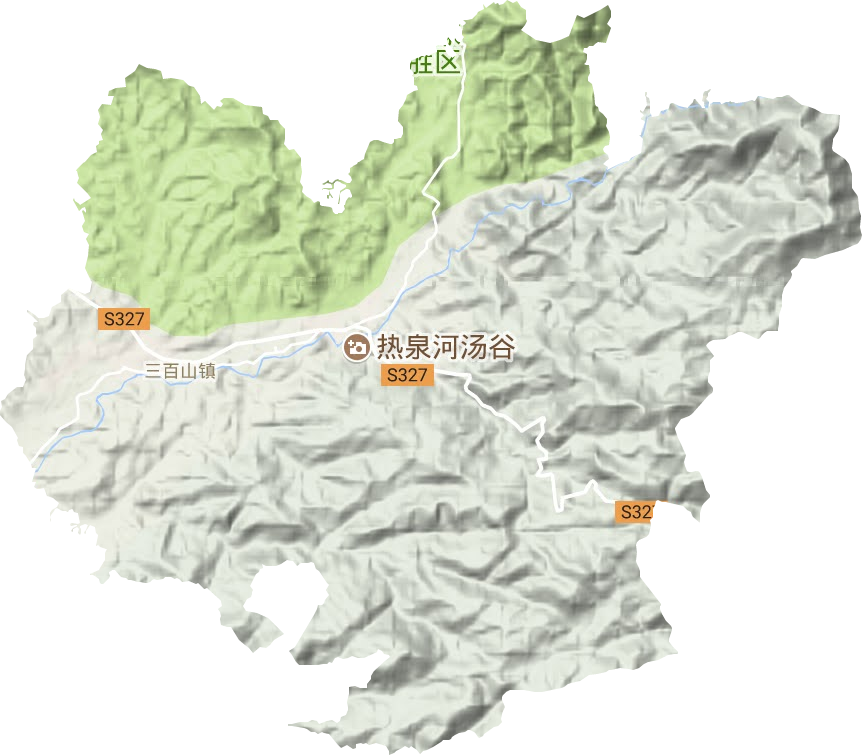 三百山鎮地形圖