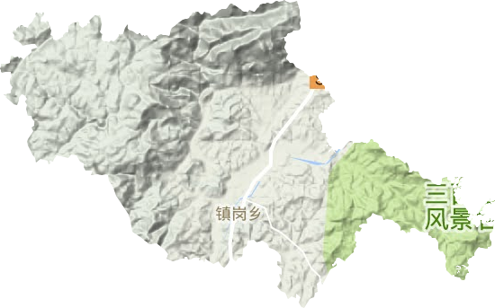 鎮崗鄉地形圖