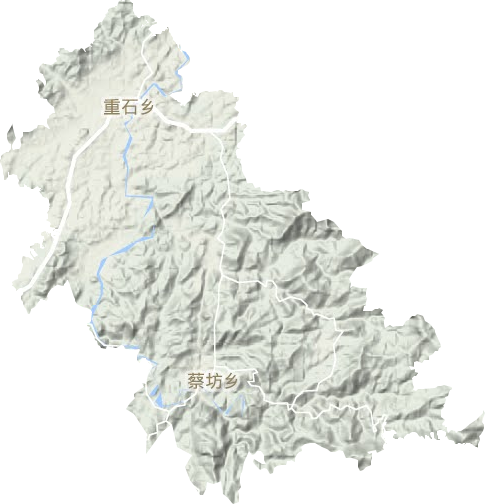 重石鄉(xiāng)地形圖