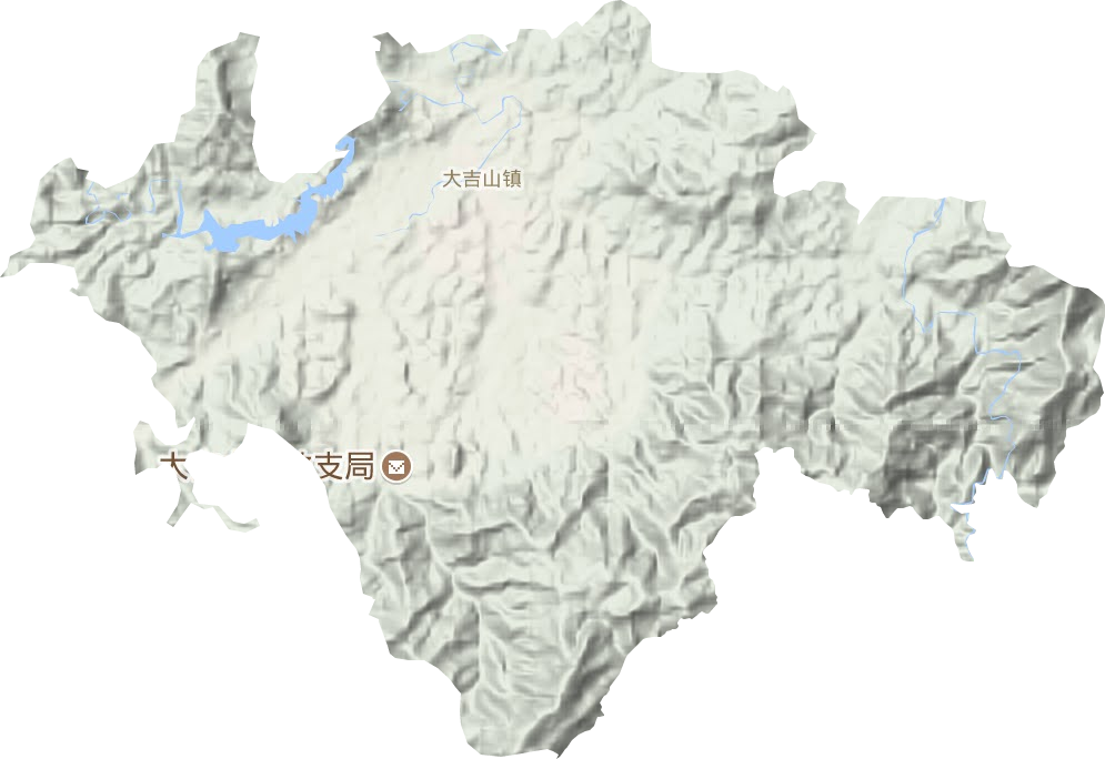 大吉山鎮地形圖