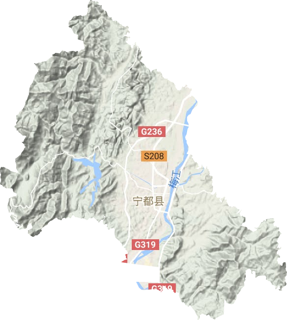 梅江鎮地形圖