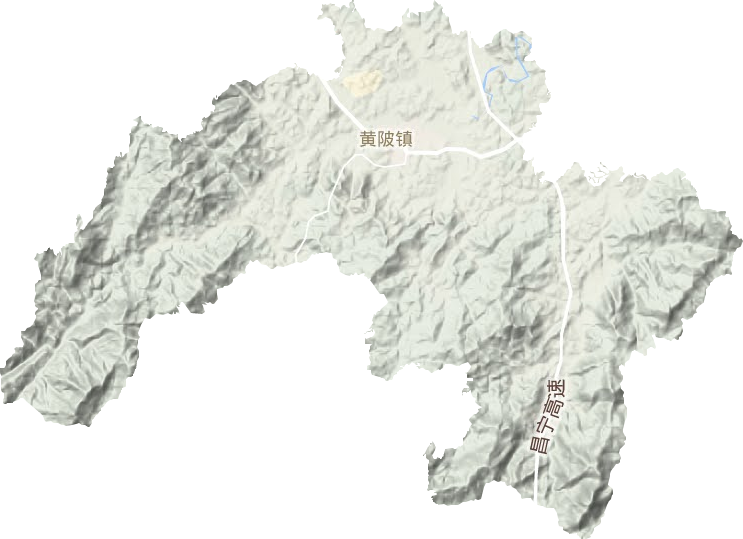 黃陂鎮地形圖