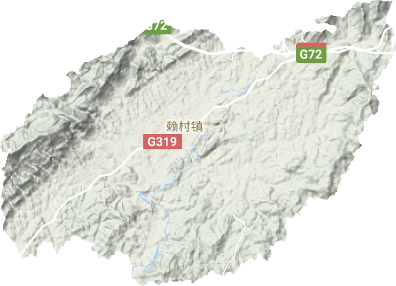 賴村鎮(zhèn)地形圖