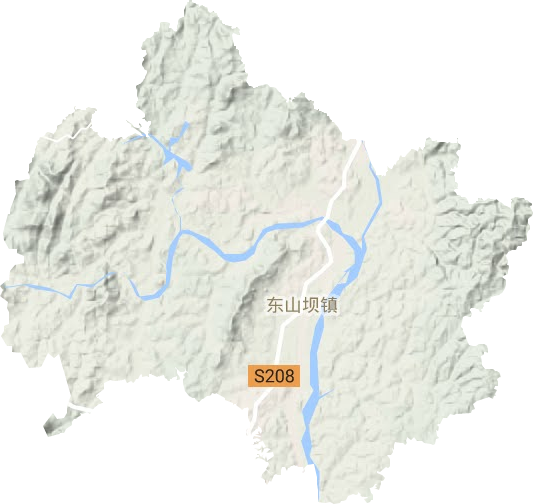 東山壩鎮地形圖