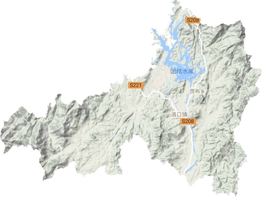 洛口鎮地形圖