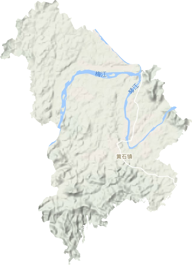 黃石鎮(zhèn)地形圖