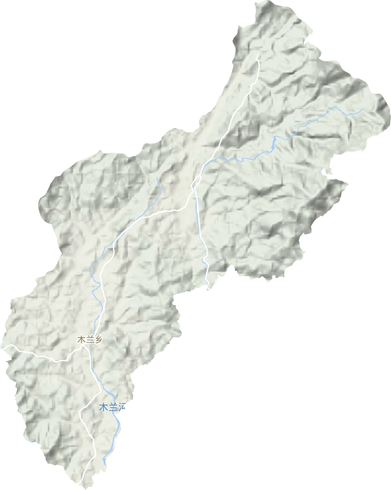 木蘭鄉地形圖