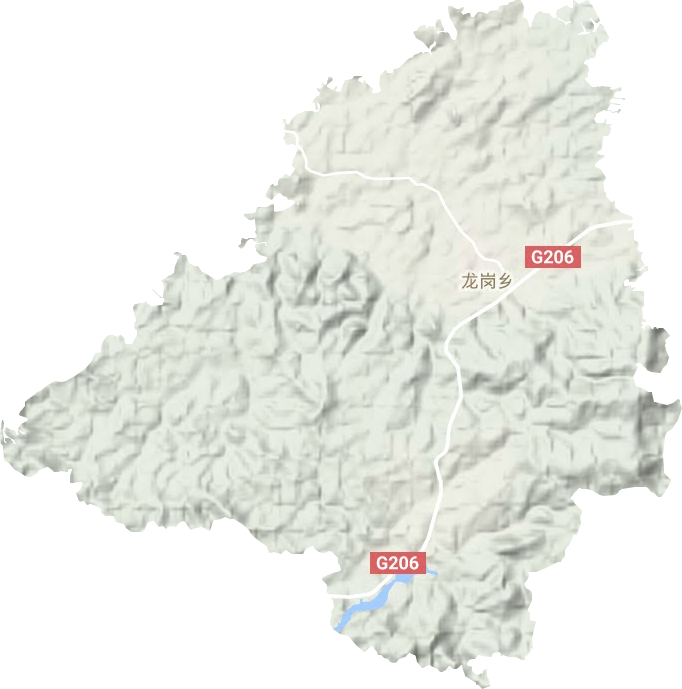 龍崗鄉(xiāng)地形圖
