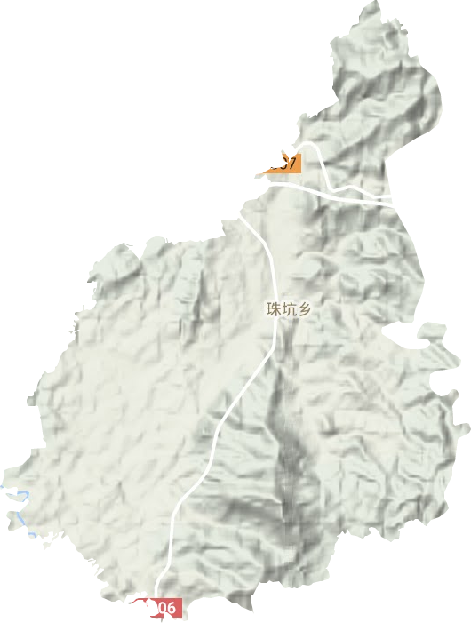 珠坑鄉地形圖