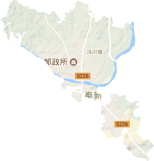 馮川鎮(zhèn)地形圖