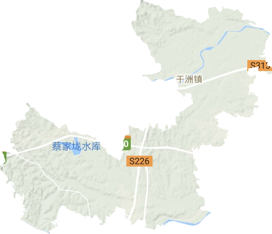 干洲鎮地形圖