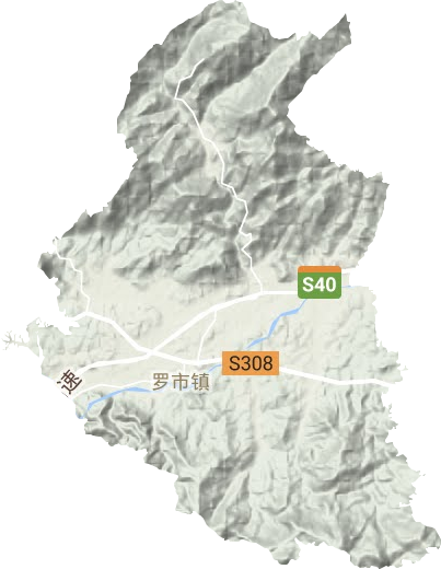 羅市鎮地形圖