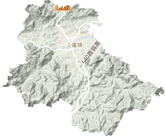上富鎮(zhèn)地形圖